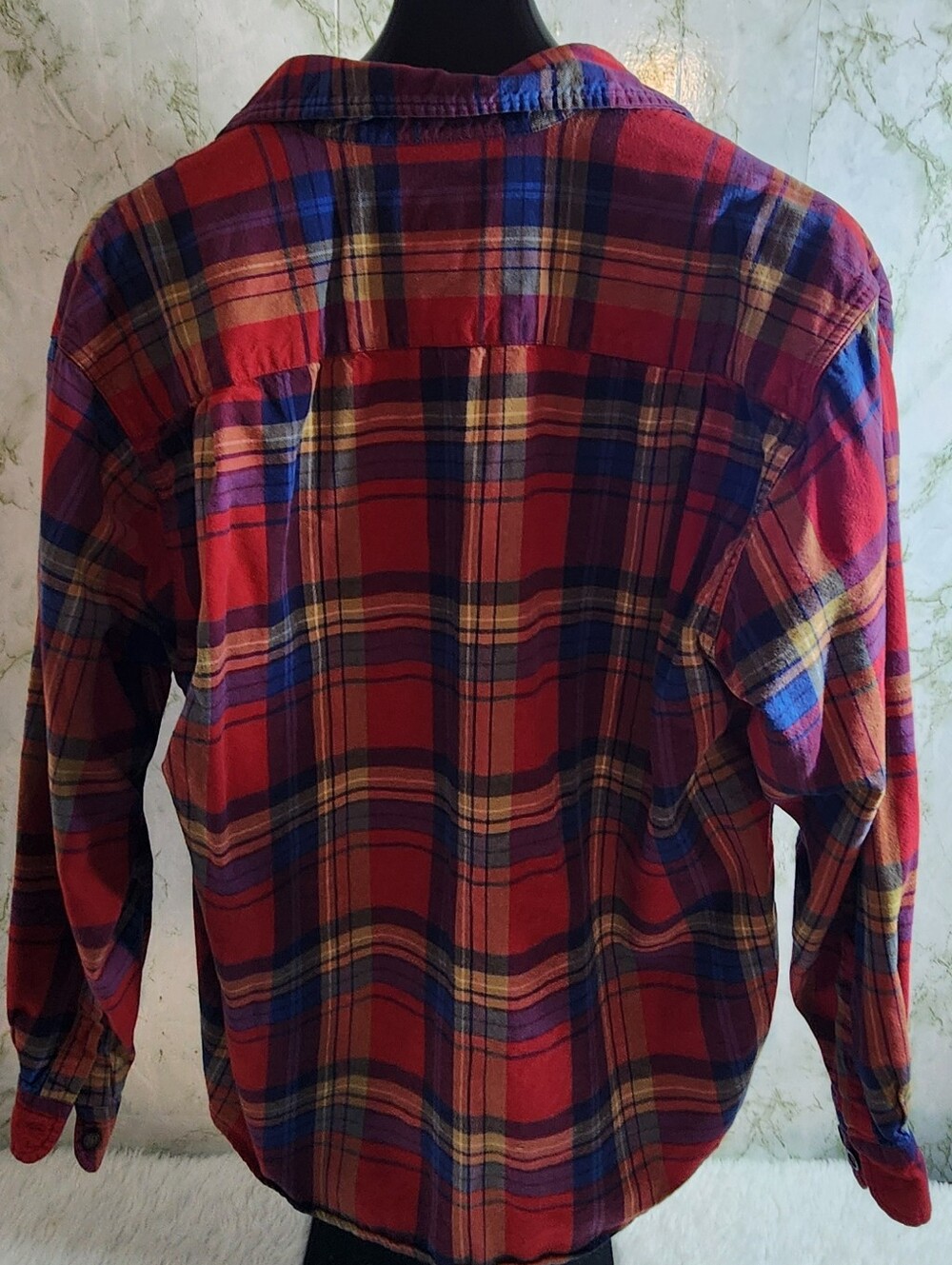 Eddie Bauer 100% Cotton Plaid Shirt - Picture 8 of 11